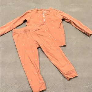 Roller Rabbit/ Faherty Kids Pajama Set in Coral Suns